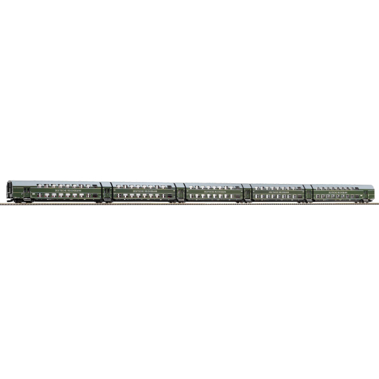 Piko 53124 - ,Zestaw 5 wagonów piętrowych typ DGBe12 H0 1:87